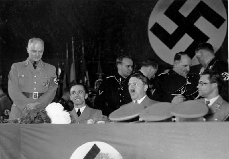 Adolf Hitler at the 10th anniversary of the foundation of the Gaues Gross-Berlin in the Sportpalast Hall in Berlin